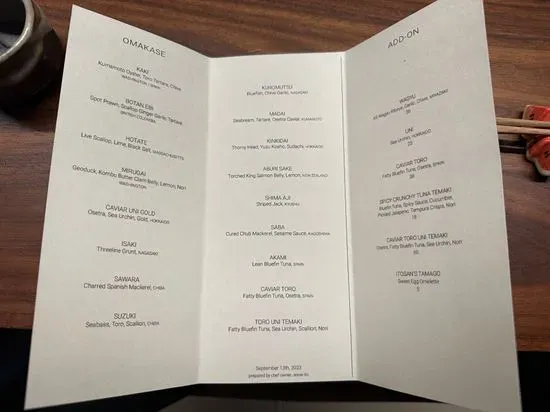 Menu 5