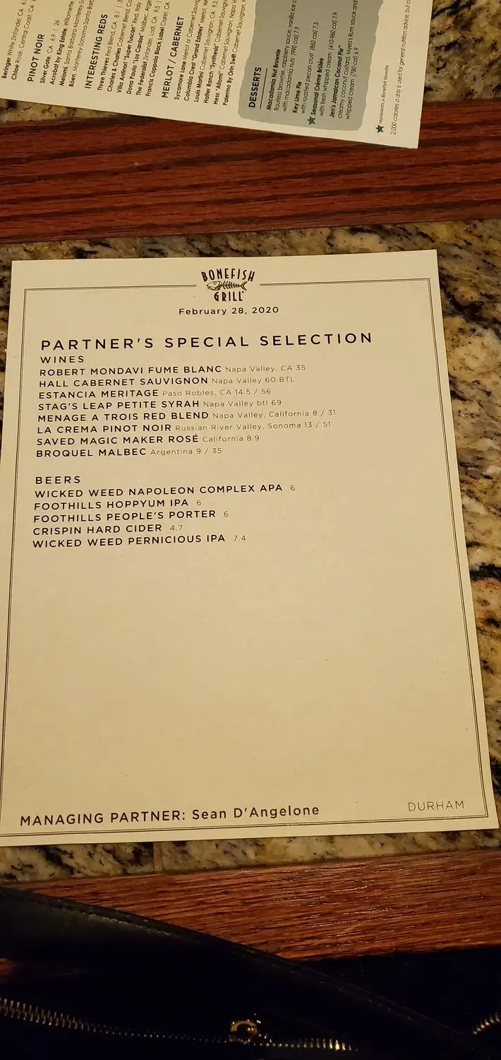 Menu 5