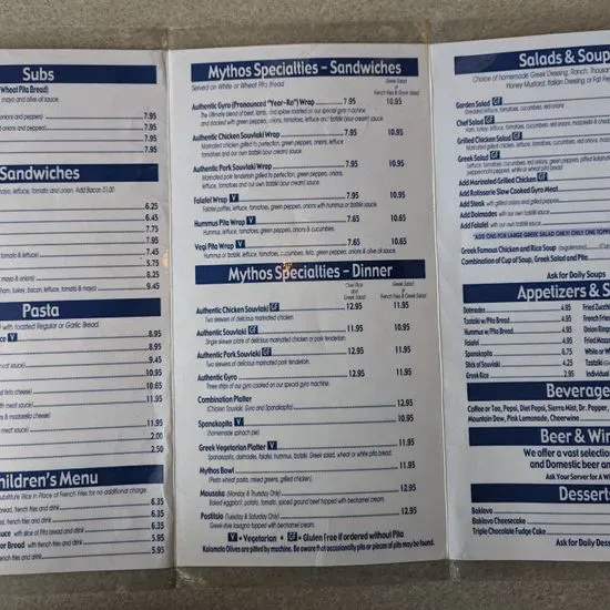 Menu 1