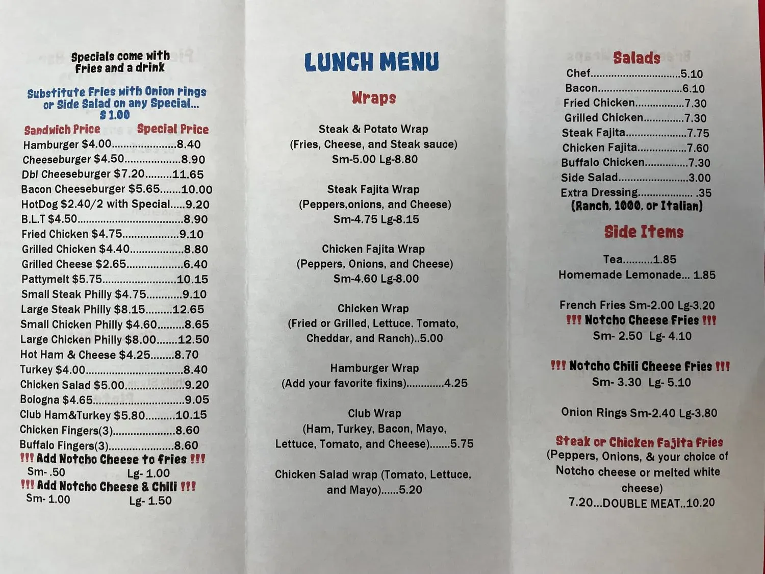 Menu 1