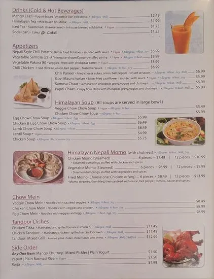 Menu 1