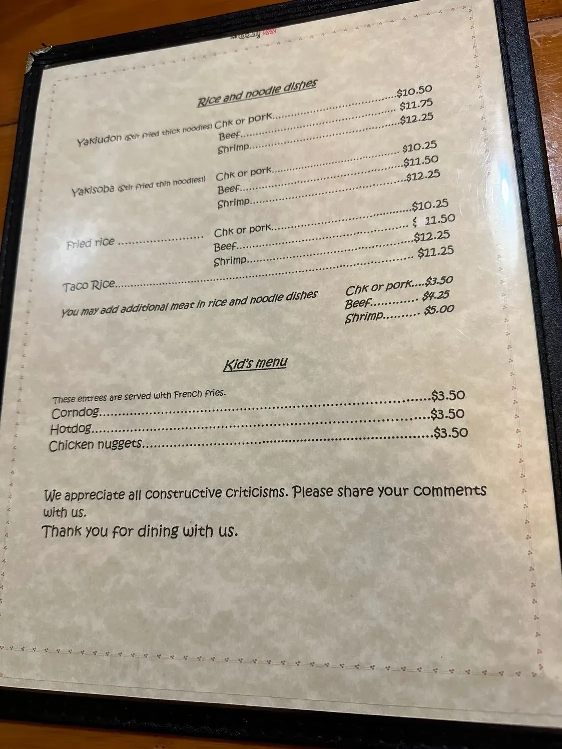 Menu 5