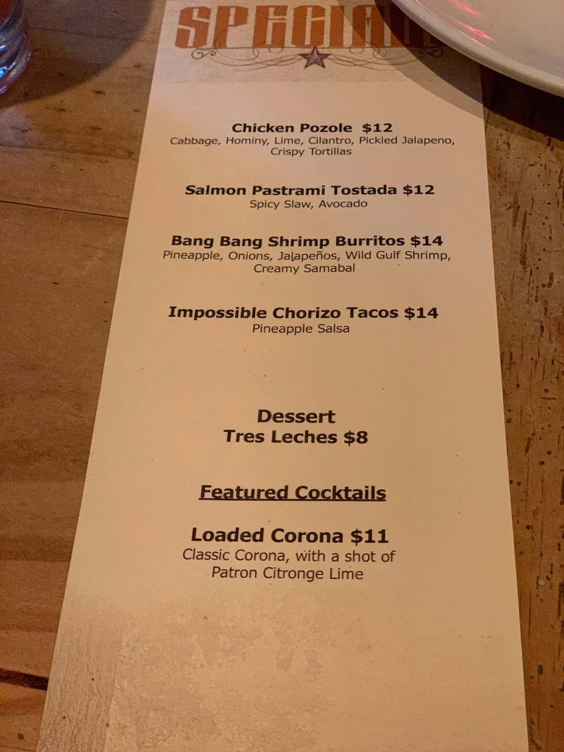 Menu 5