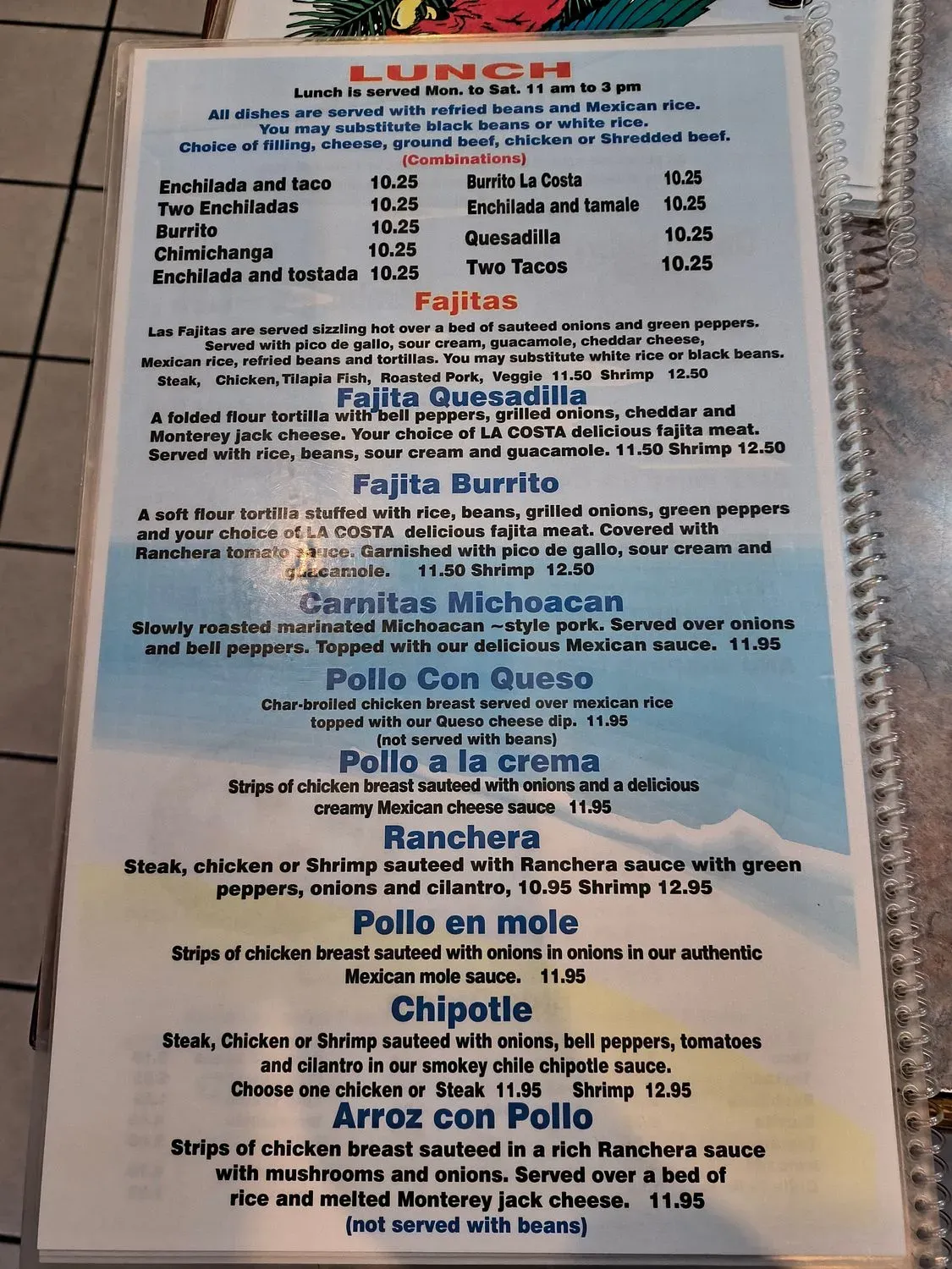 Menu 1