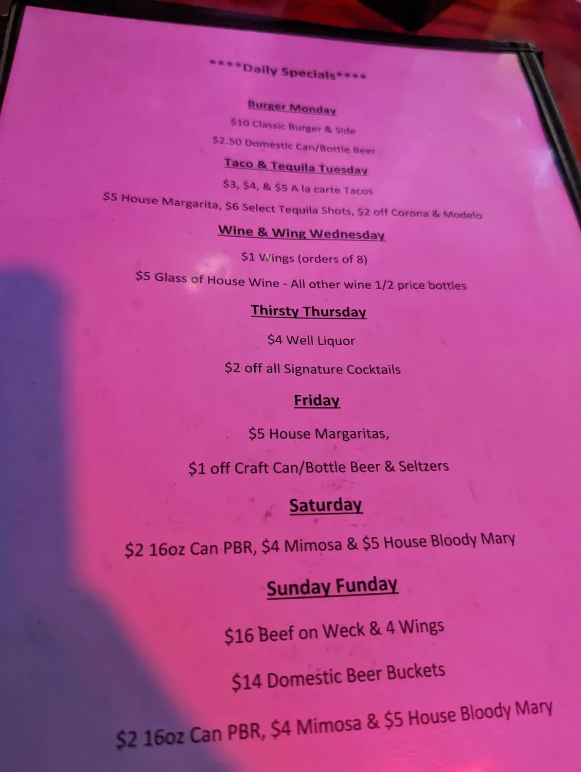 Menu 4