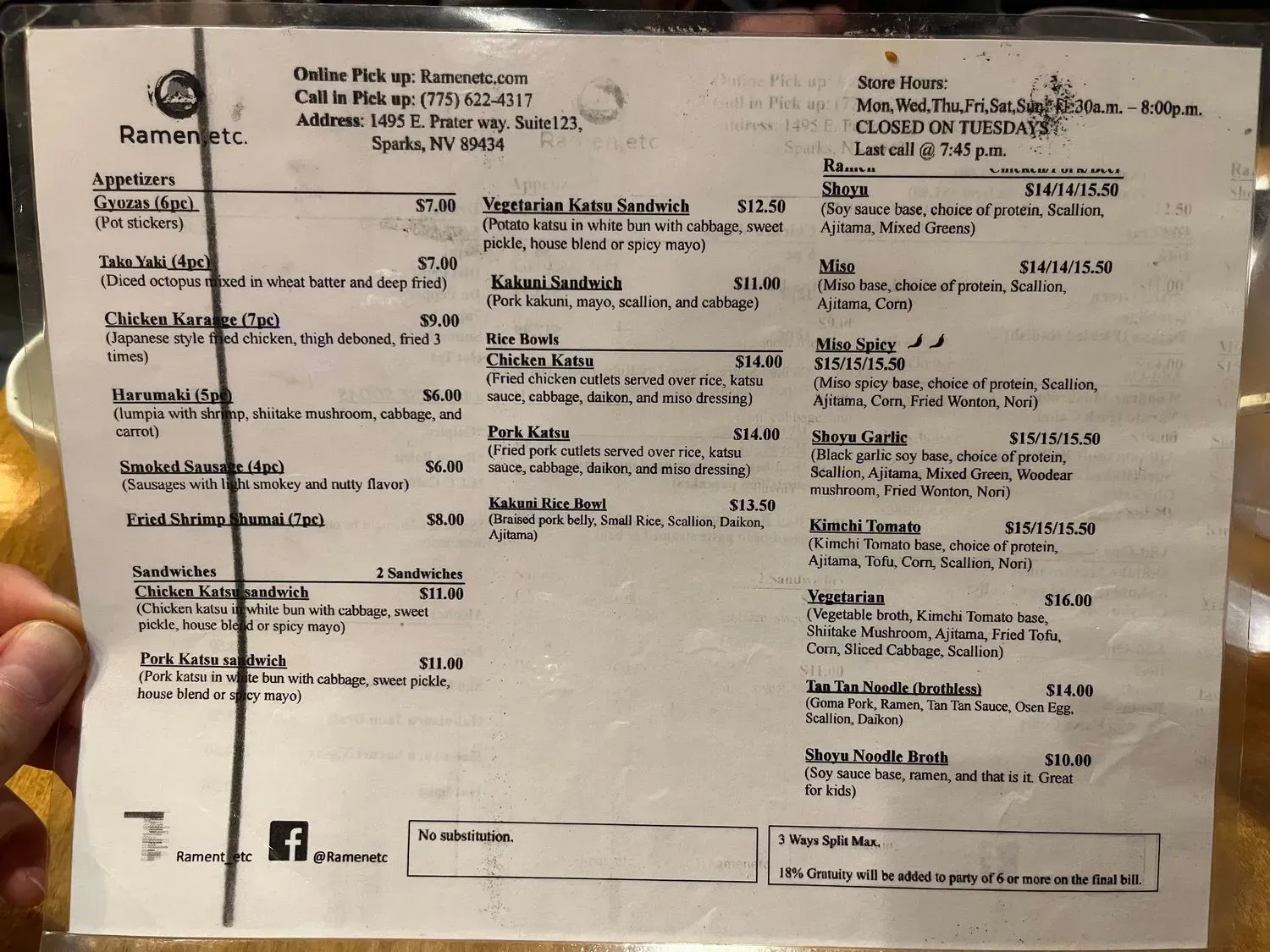 Menu 3