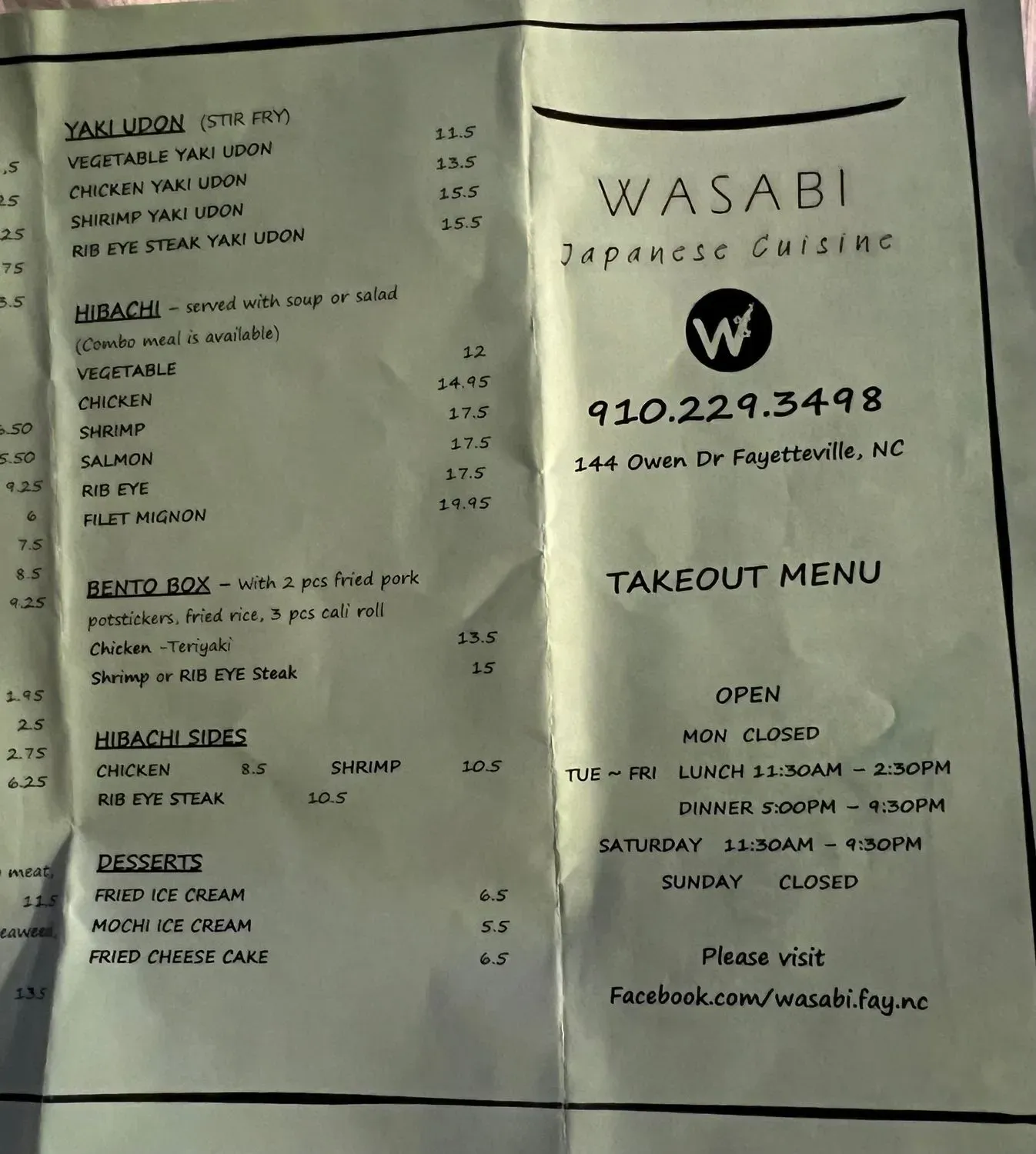 Menu 5