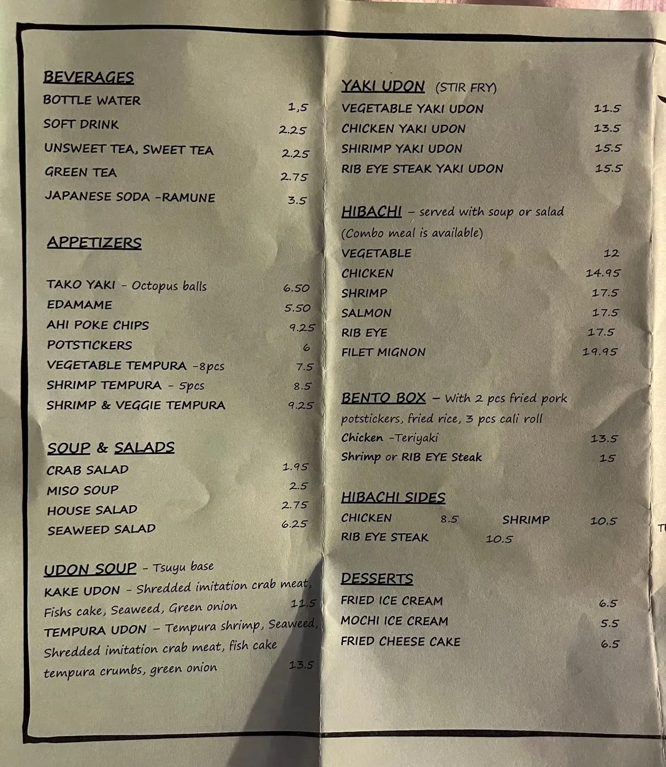 Menu 1