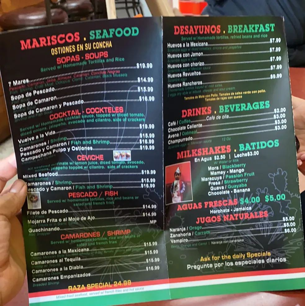 La Raza Tex Mex Menu - Updated October 2025