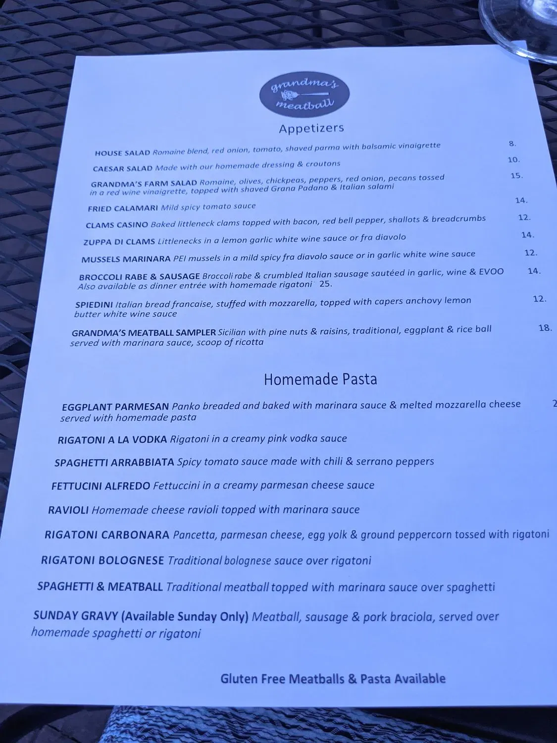 Menu 1