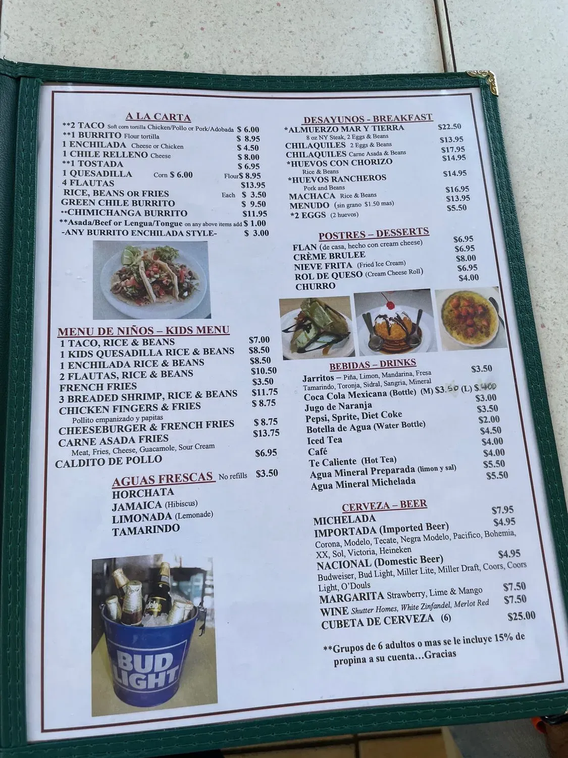 Menu 1