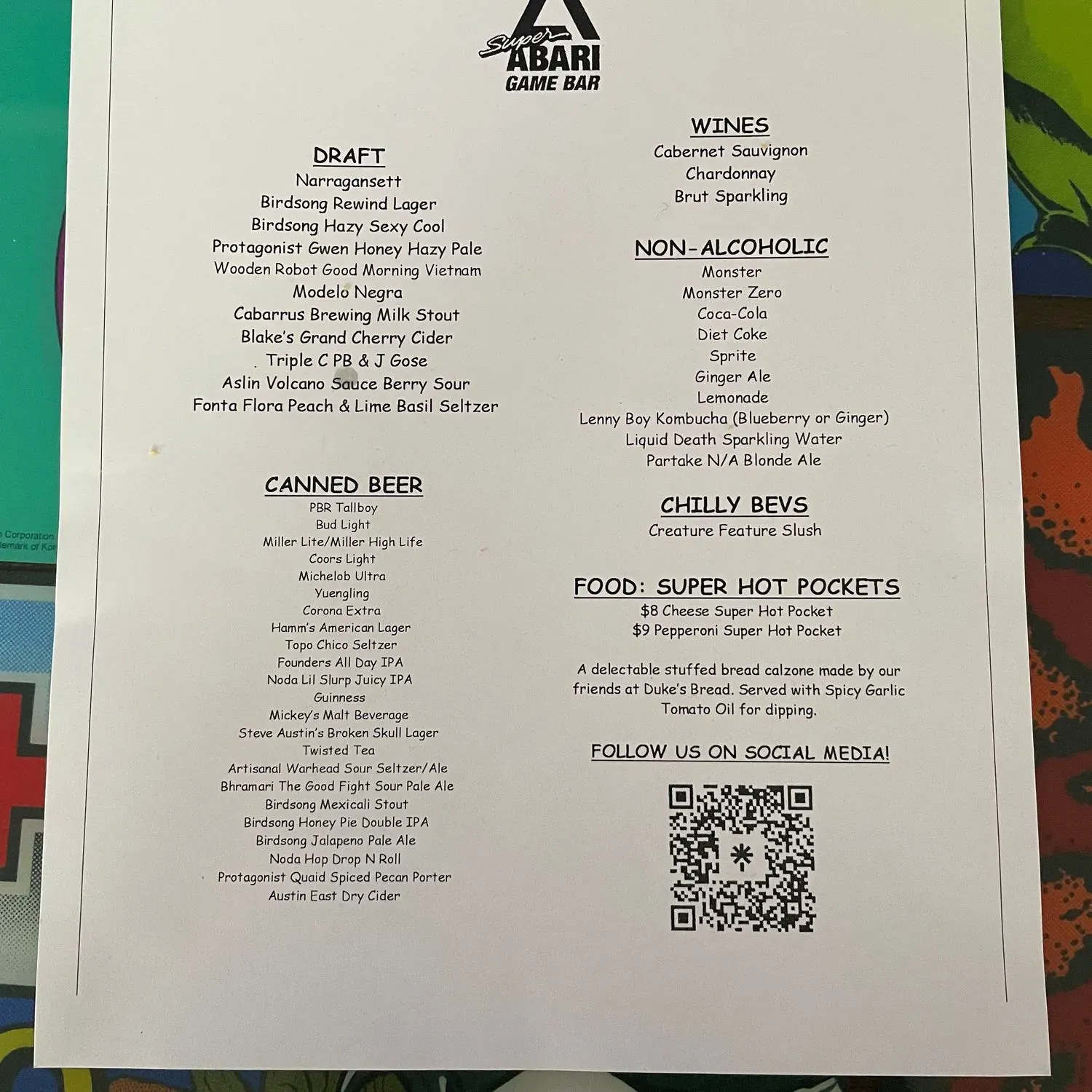 Menu 1