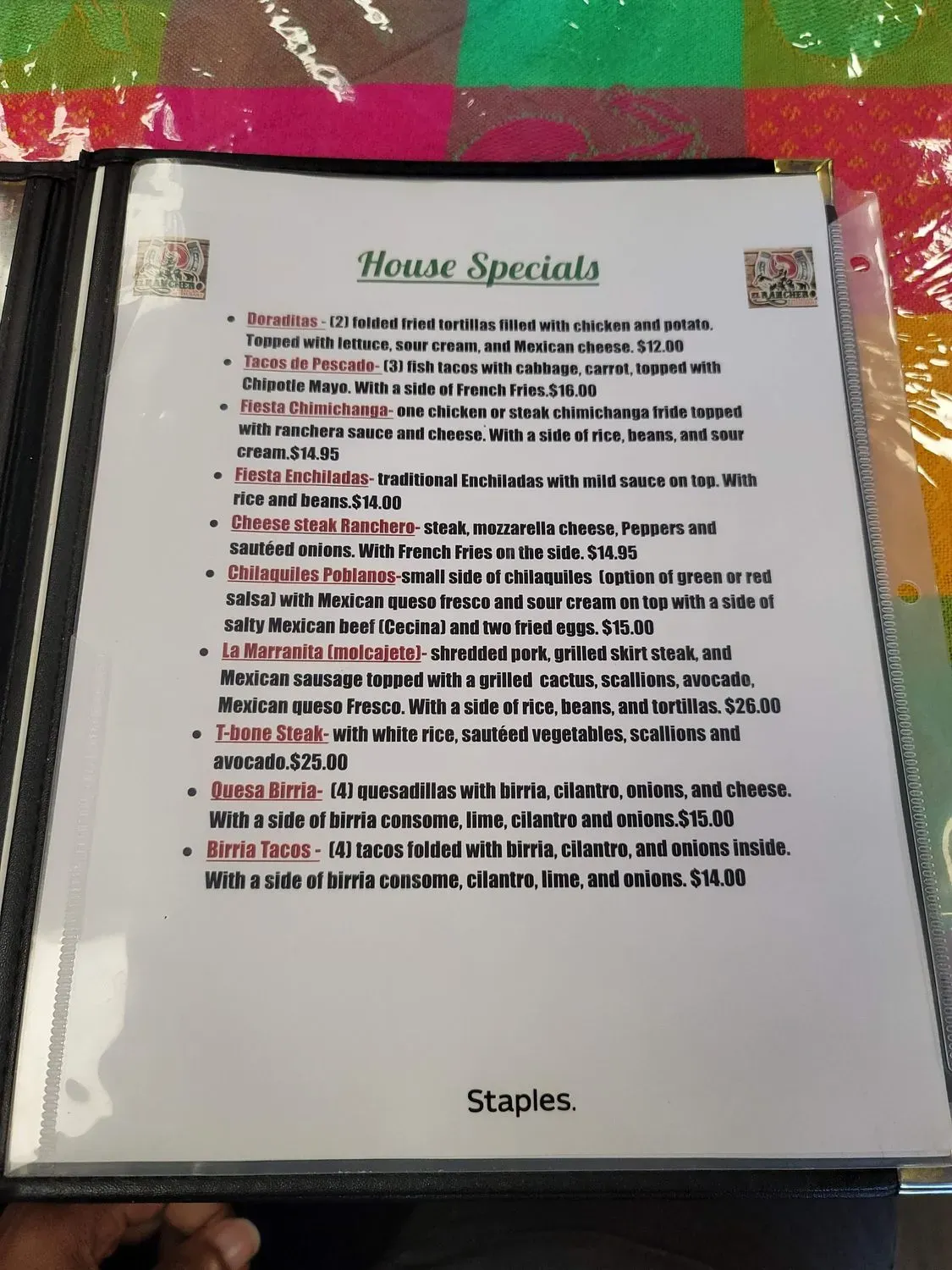 Menu 1