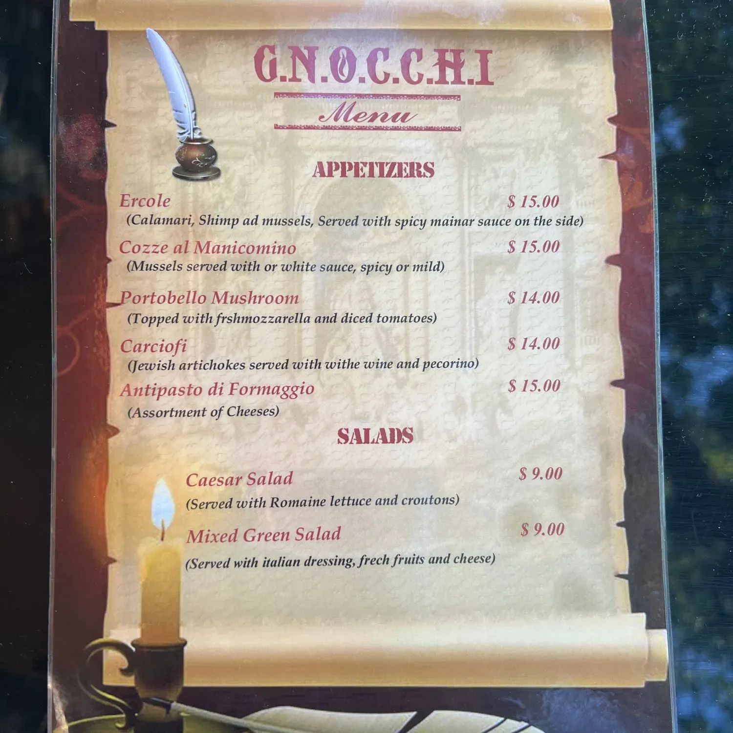 Menu 1