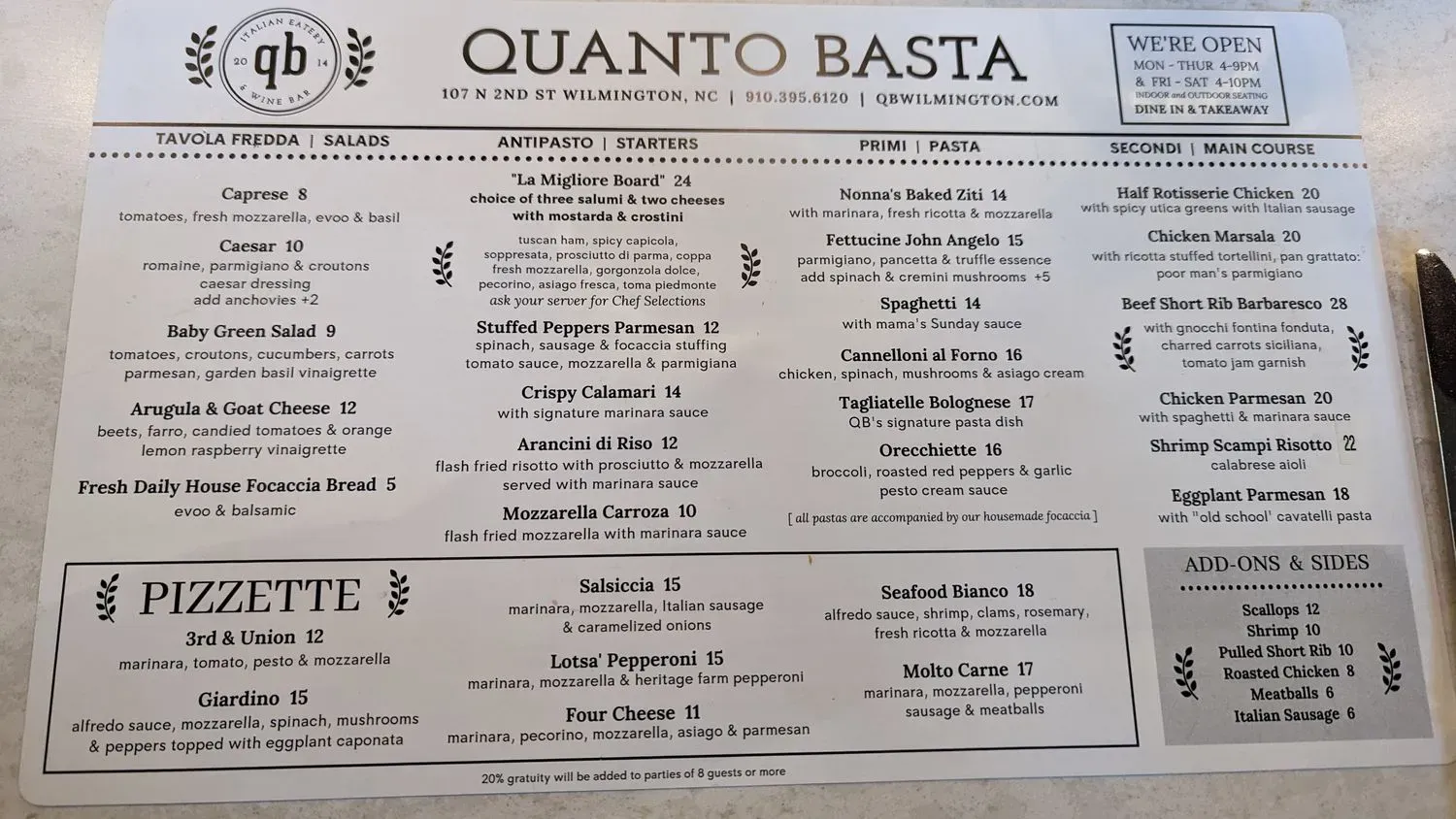 Menu 2