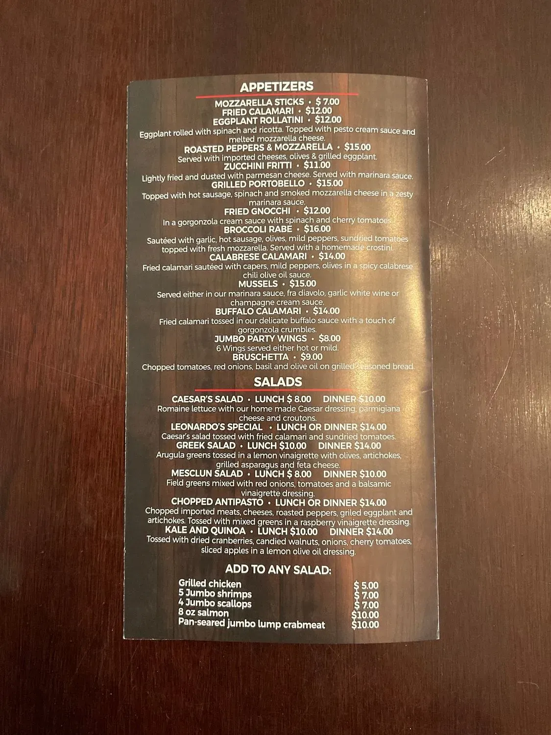 Menu 5