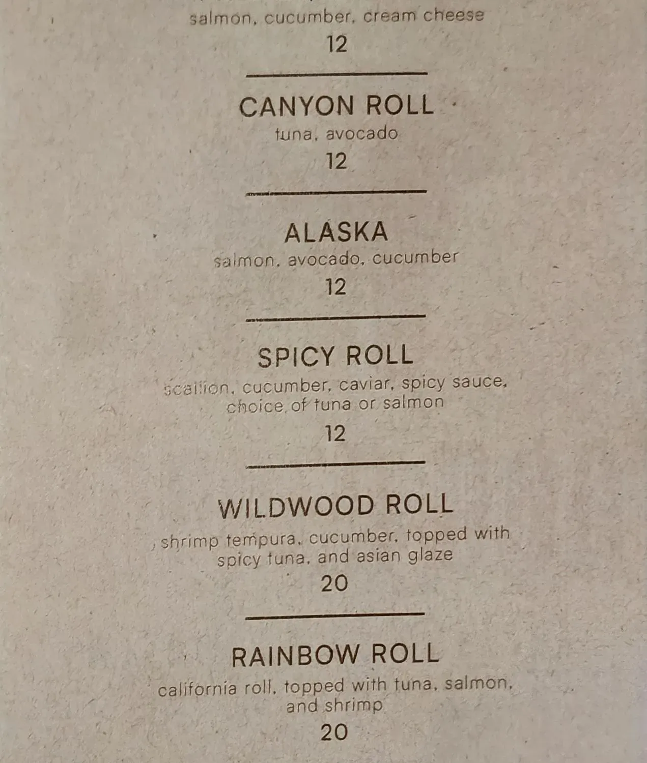 Menu 1