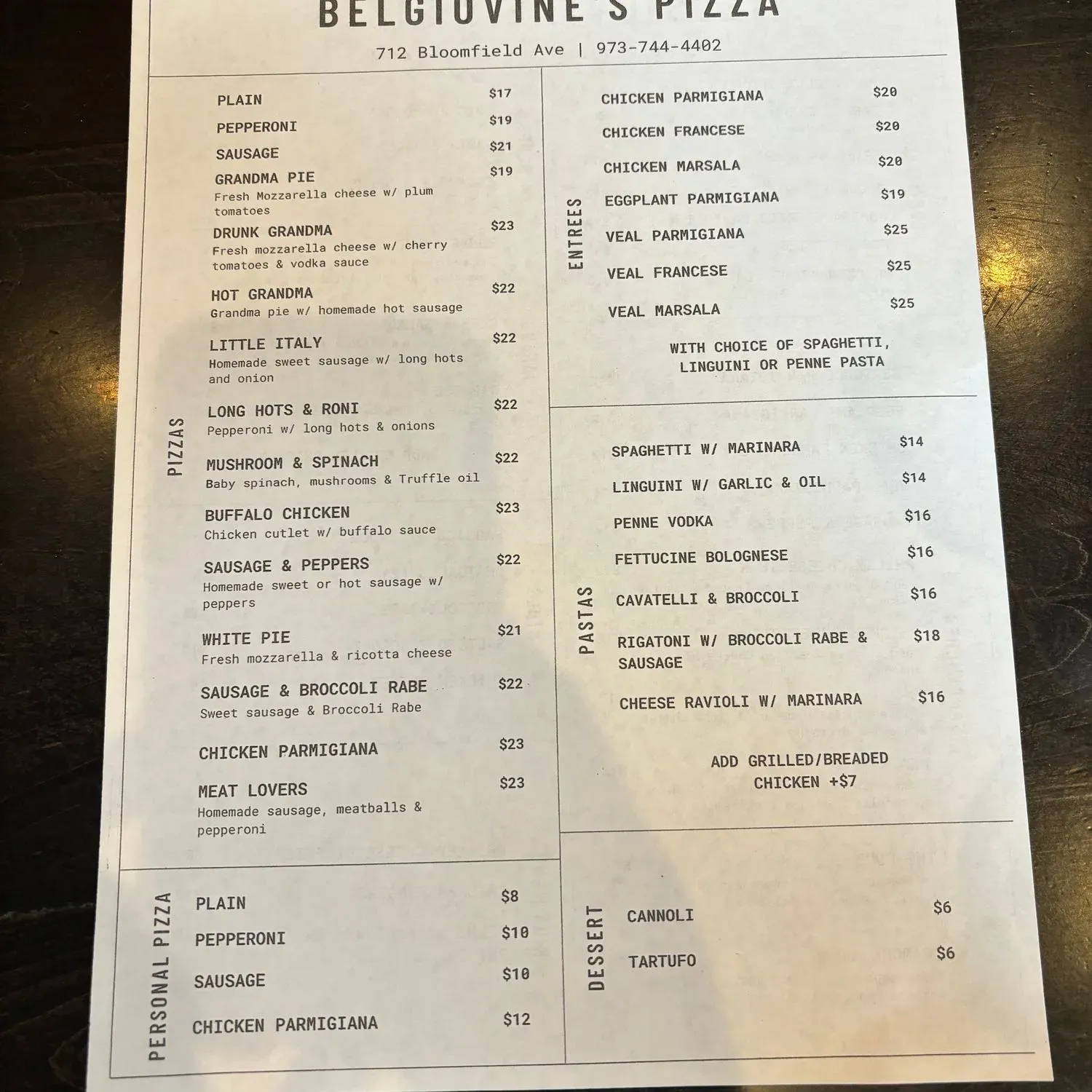 Menu 1