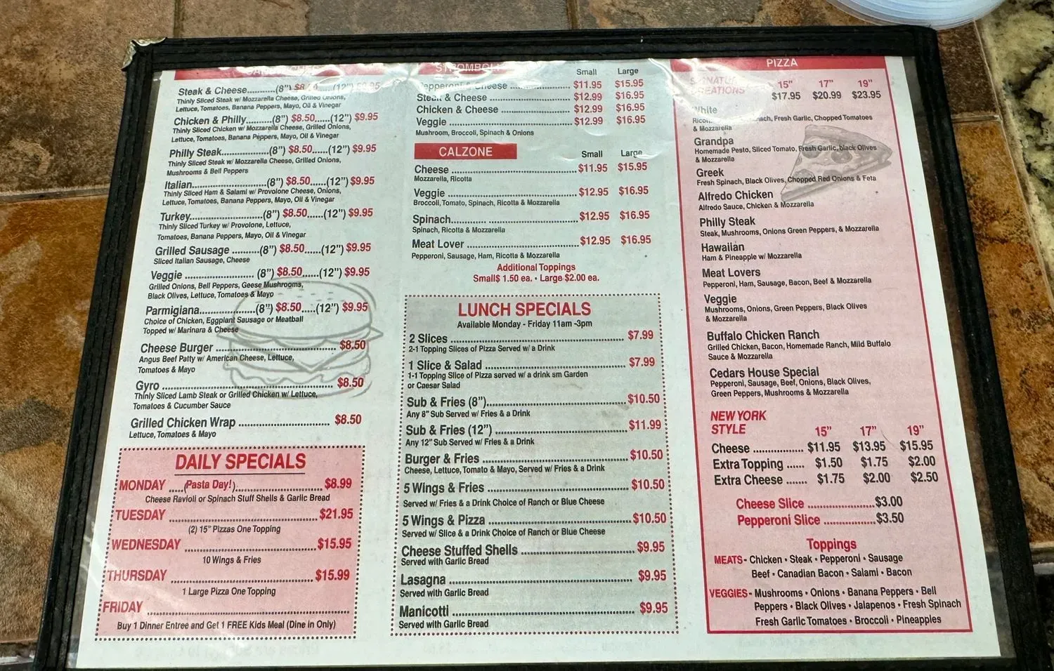 Menu 4