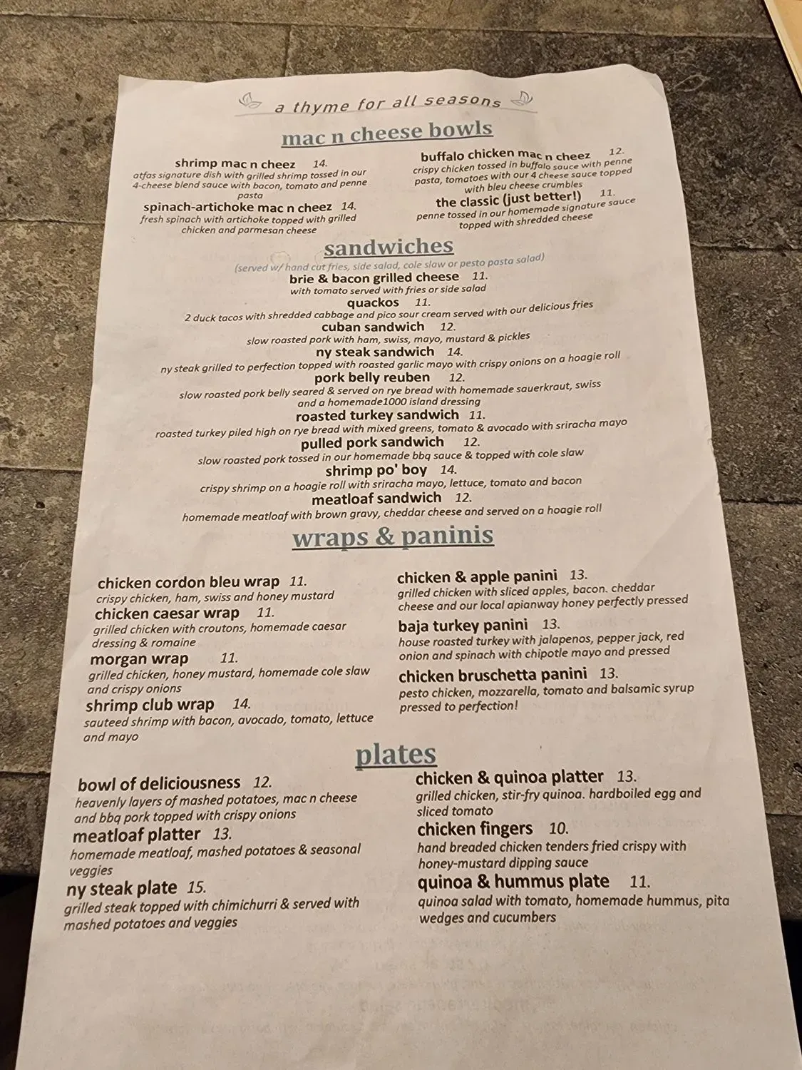 Menu 1