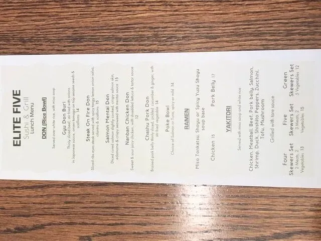 Menu 5