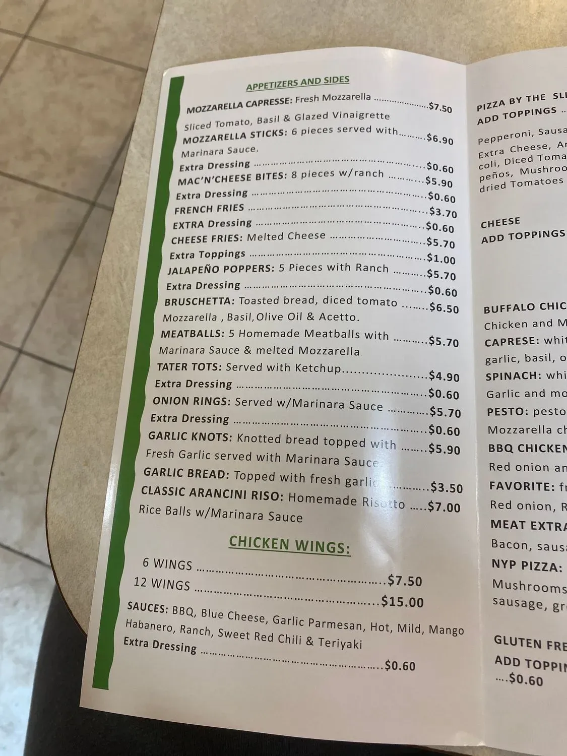 Menu 1