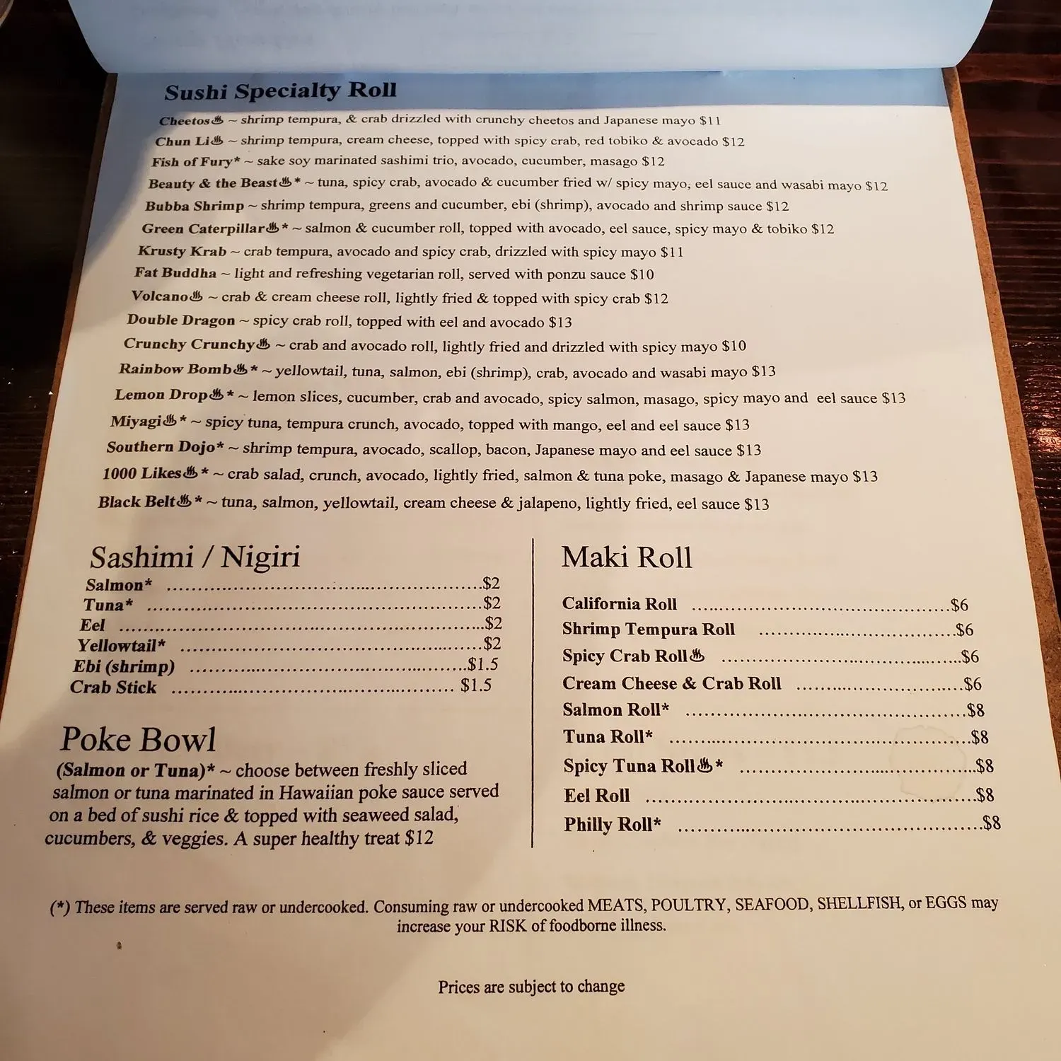 Menu 1