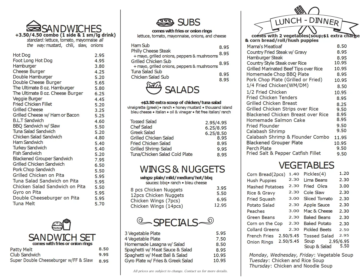 Menu 2