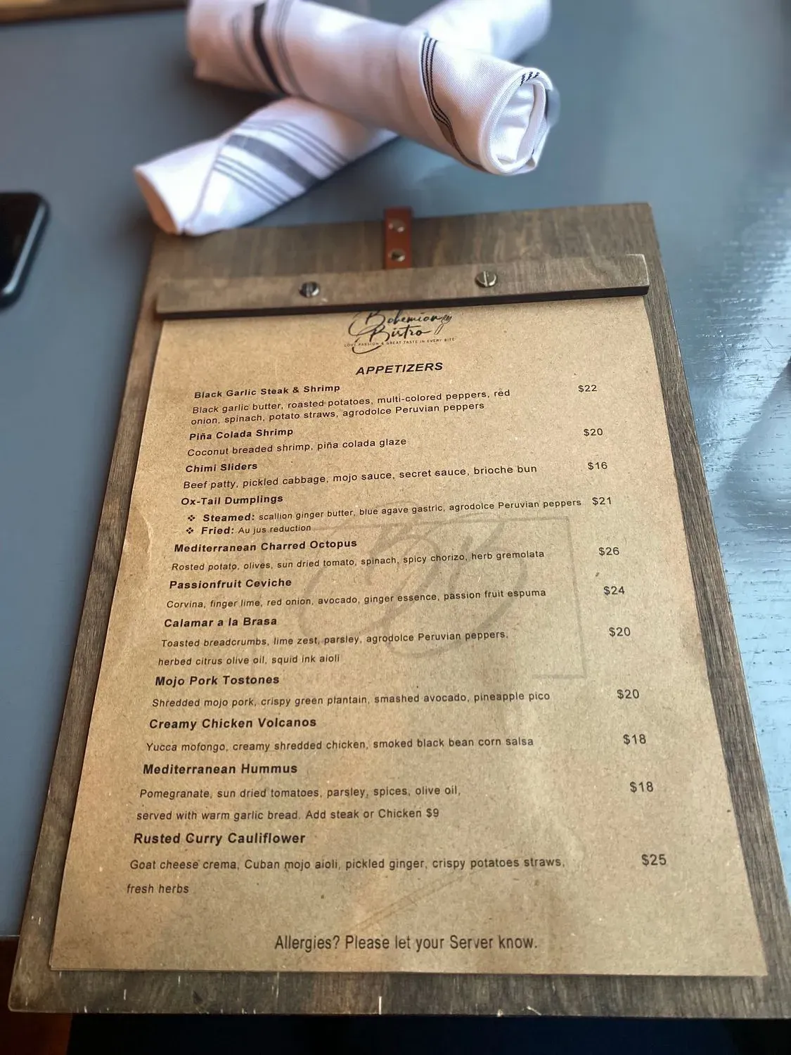 Menu 1