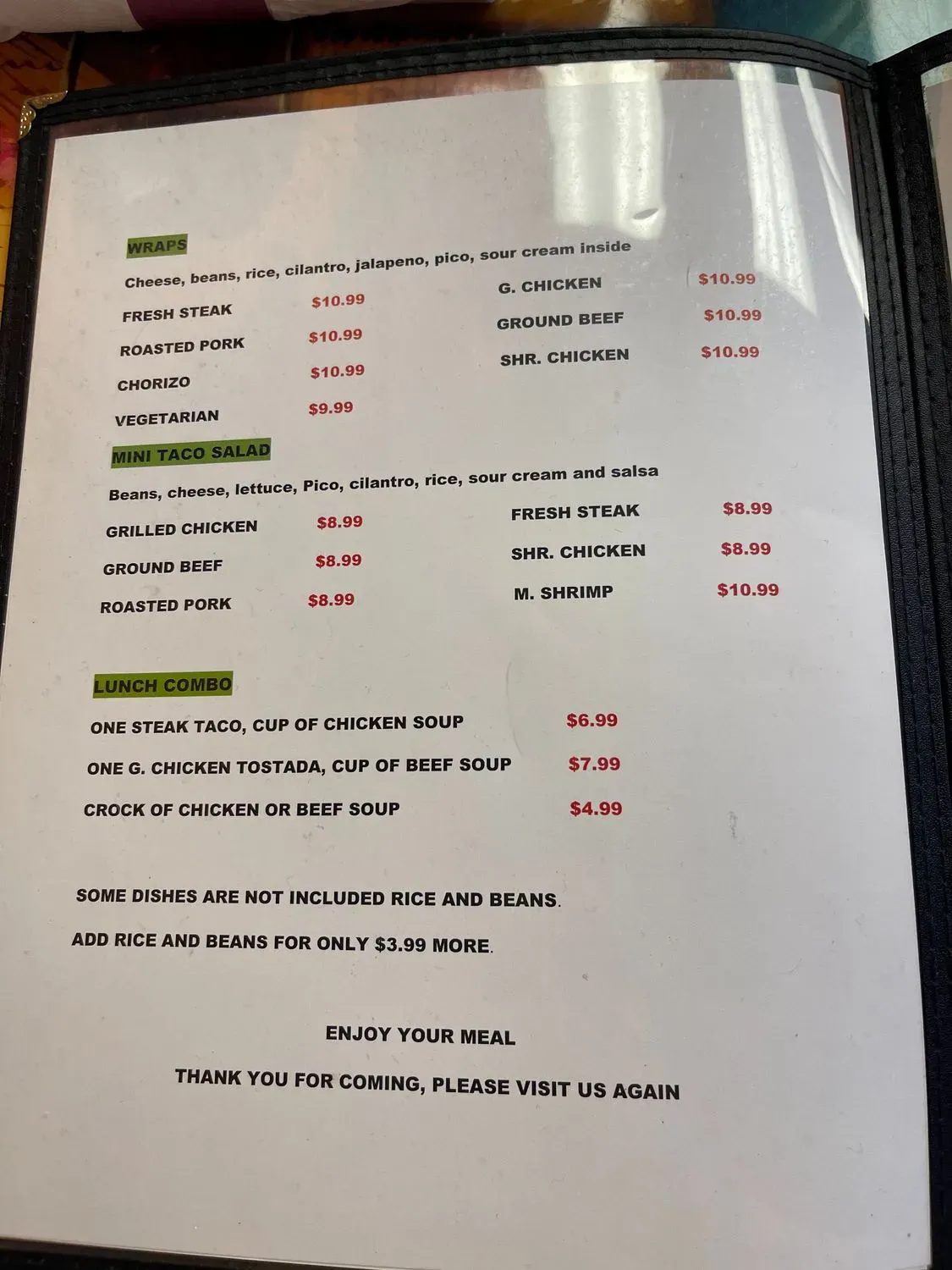 Menu 5