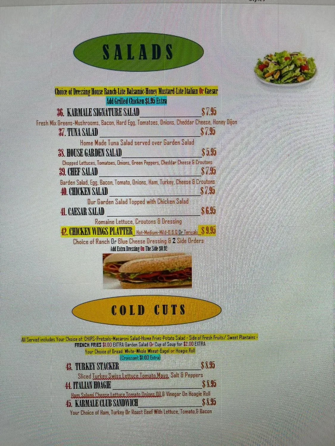 Menu 1