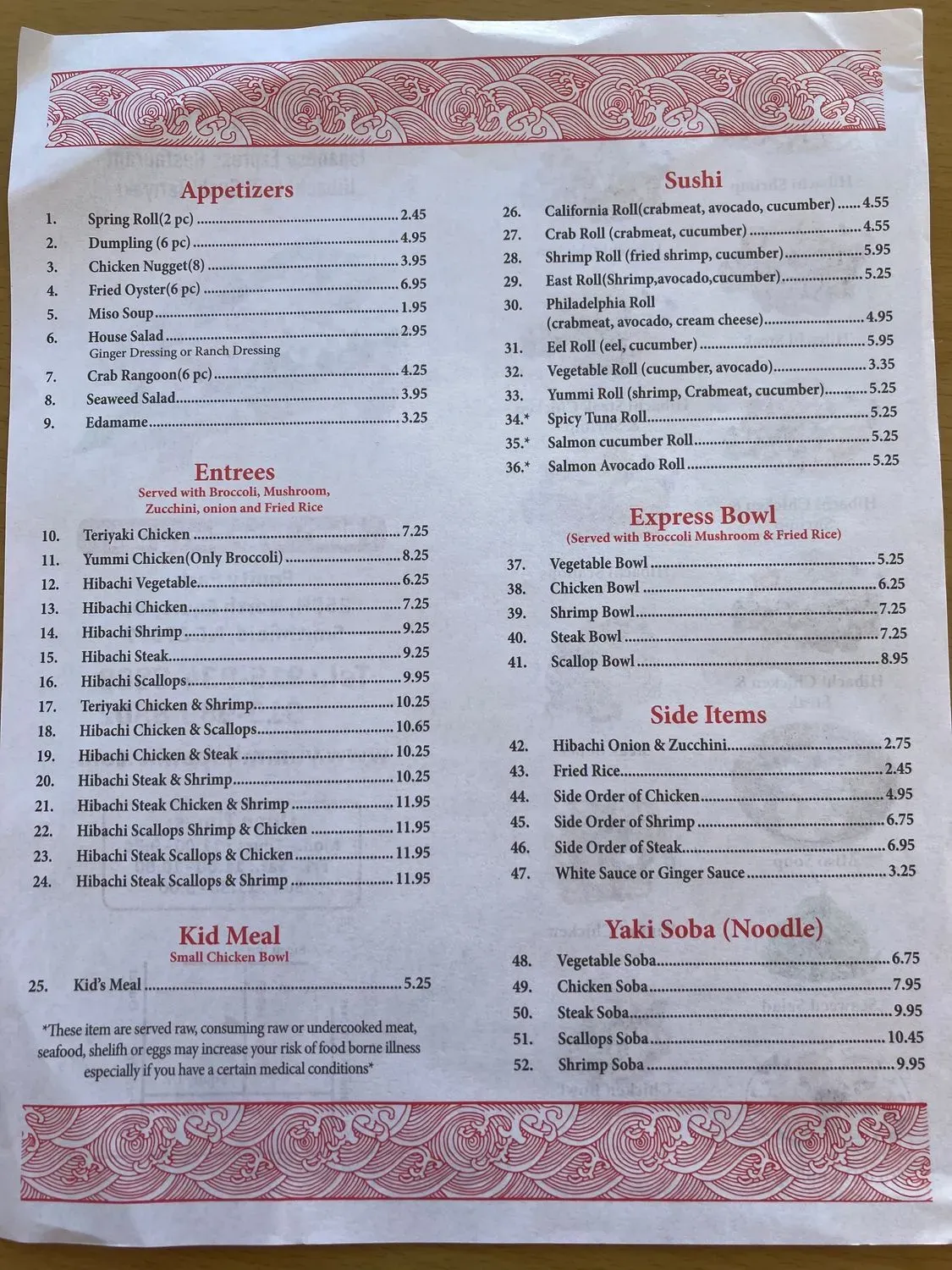 Menu 1