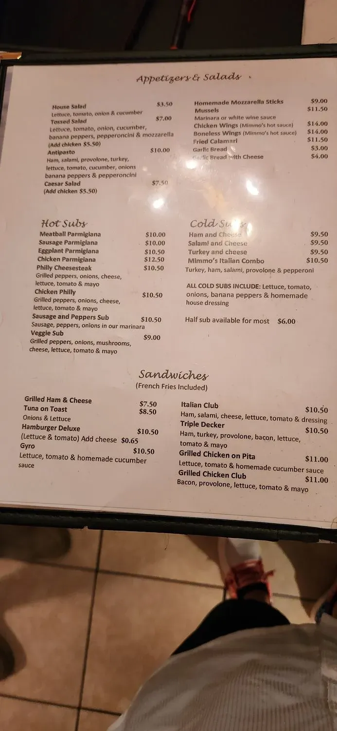 Menu 1