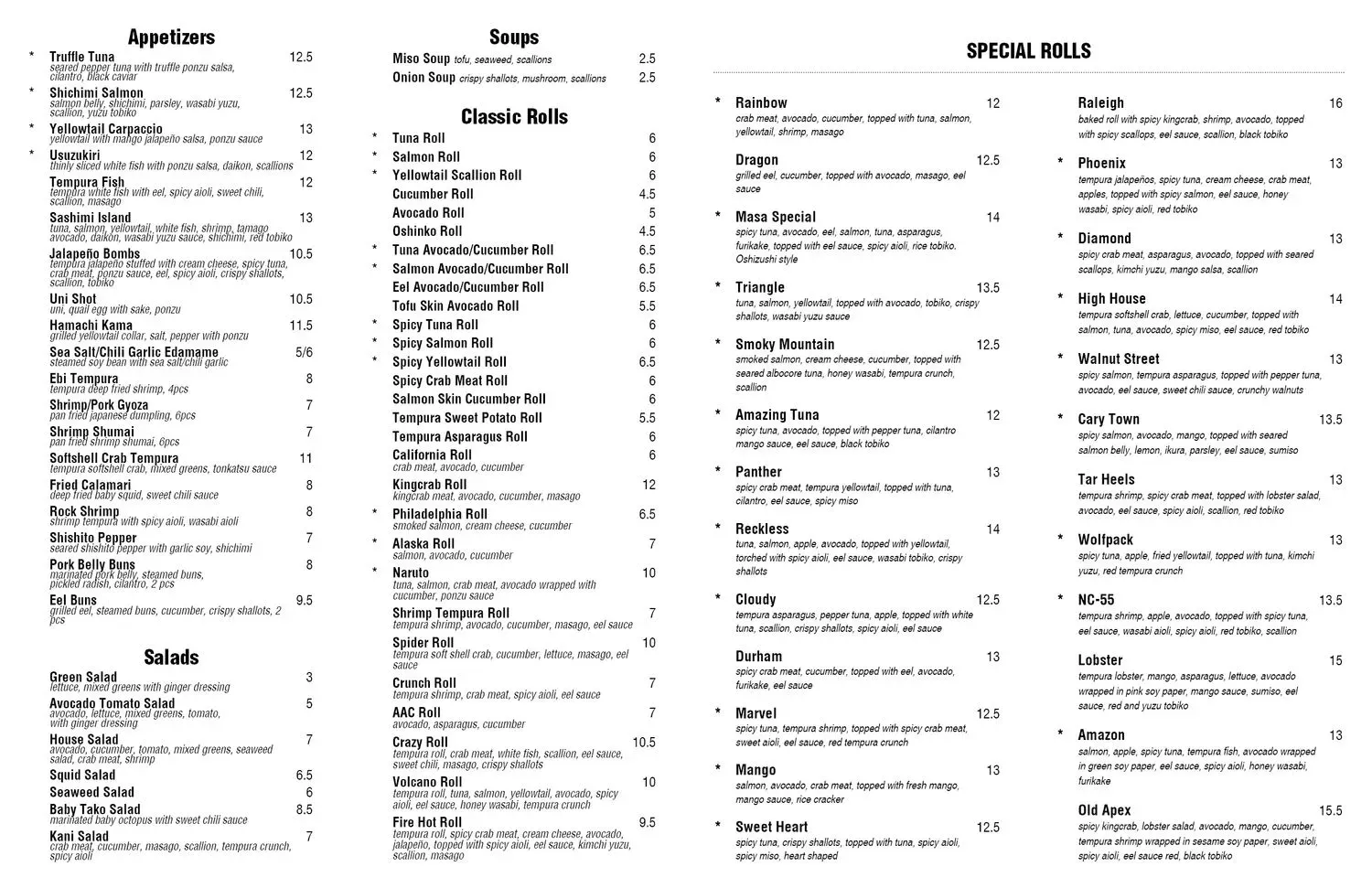 Menu 5