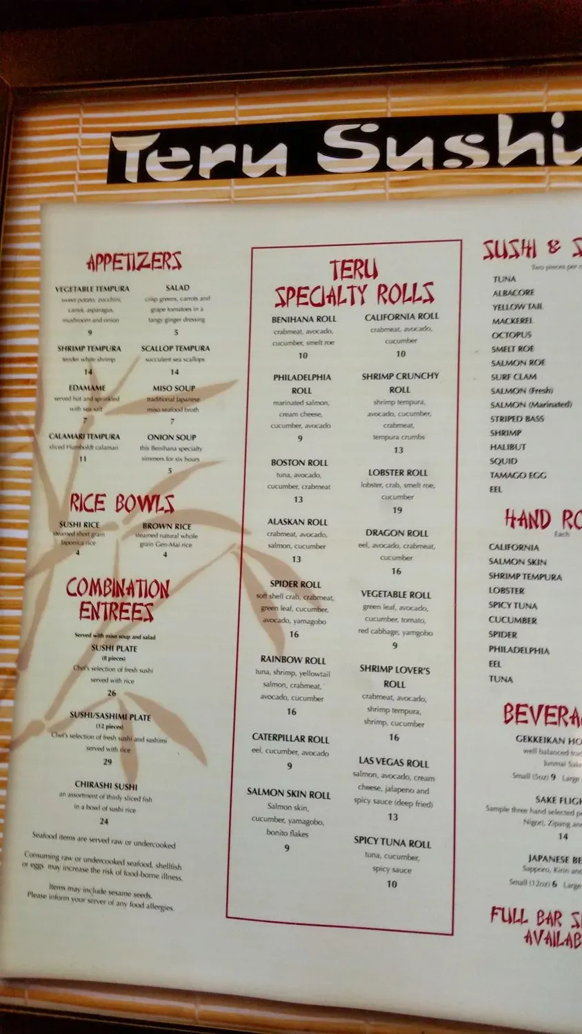 Menu 1