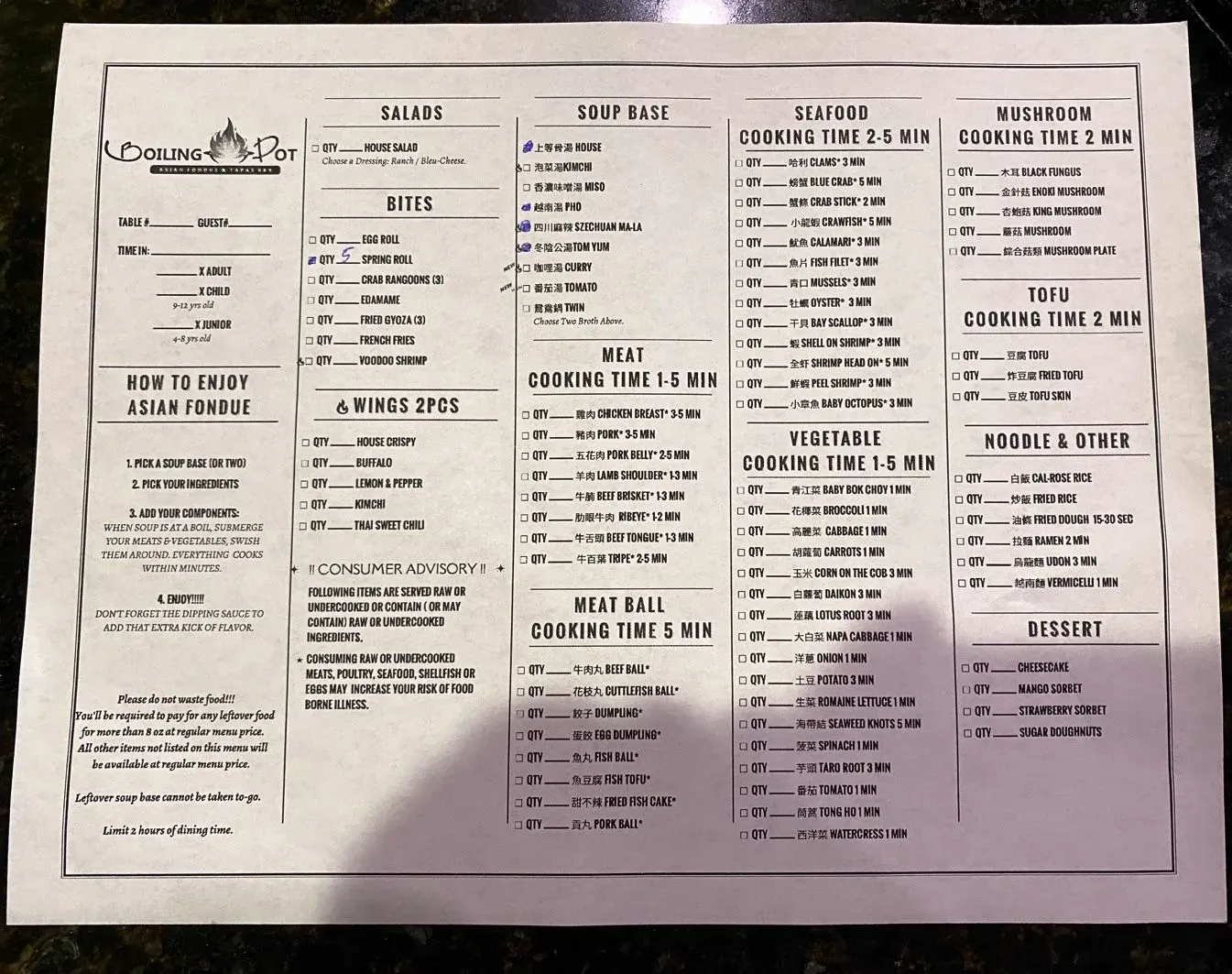 Menu 1