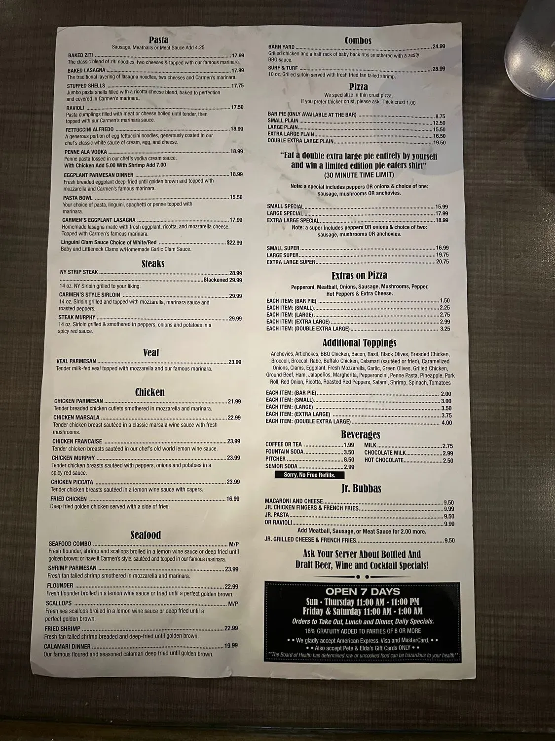 Menu 5