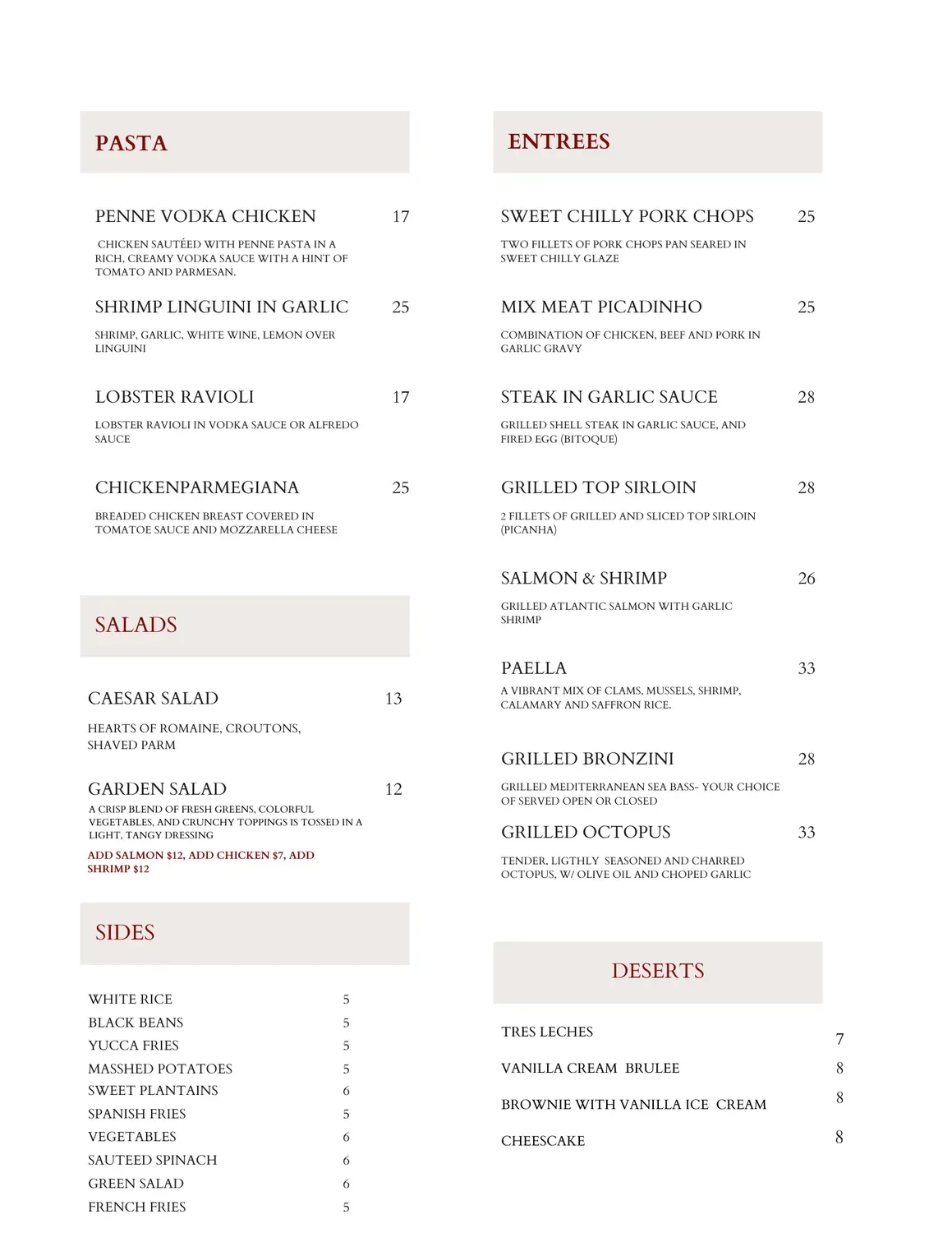 Menu 2