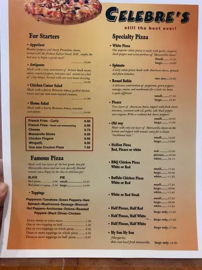 Menu 1