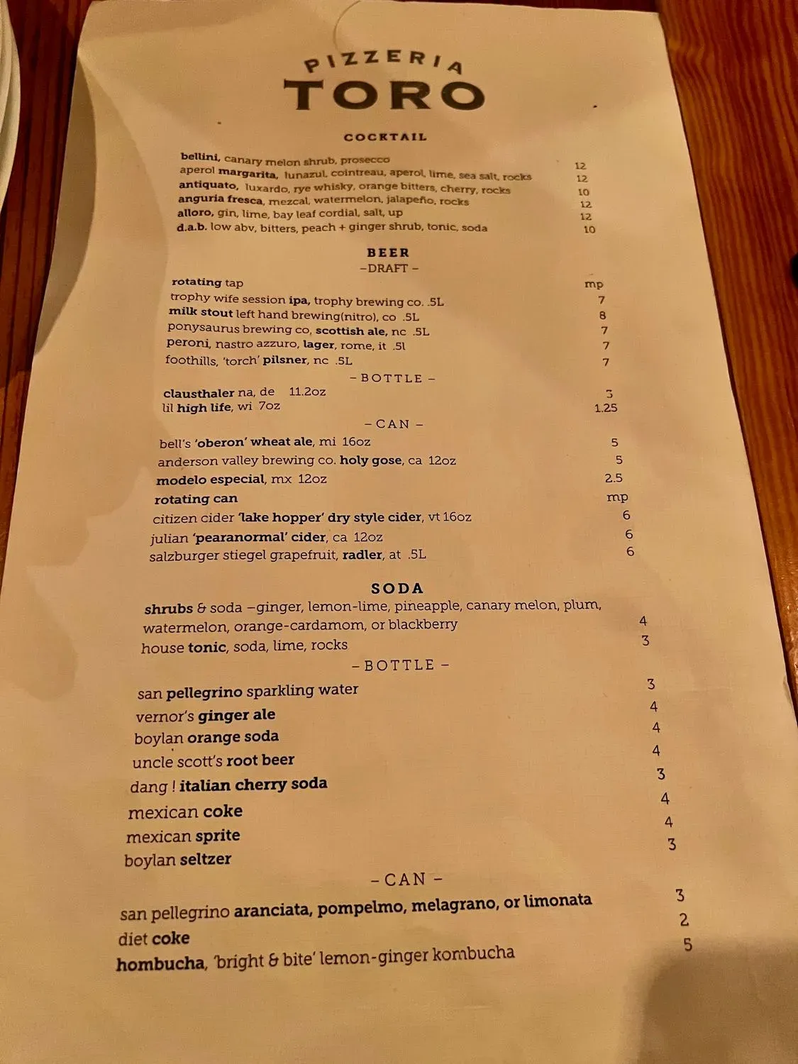 Menu 1