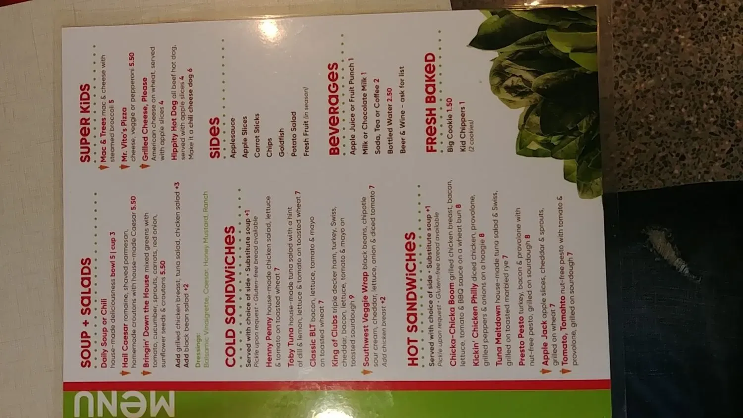 Menu 4