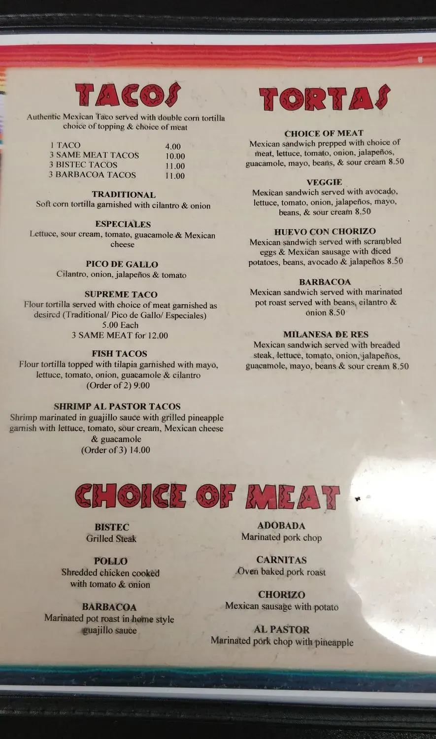 Menu 1