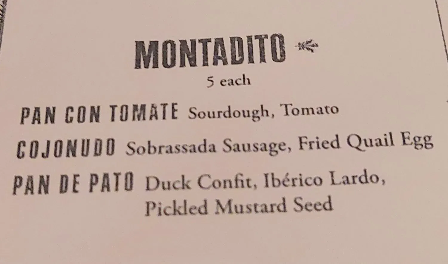 Menu 5