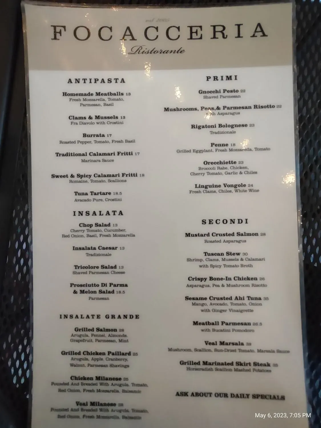 Menu 5