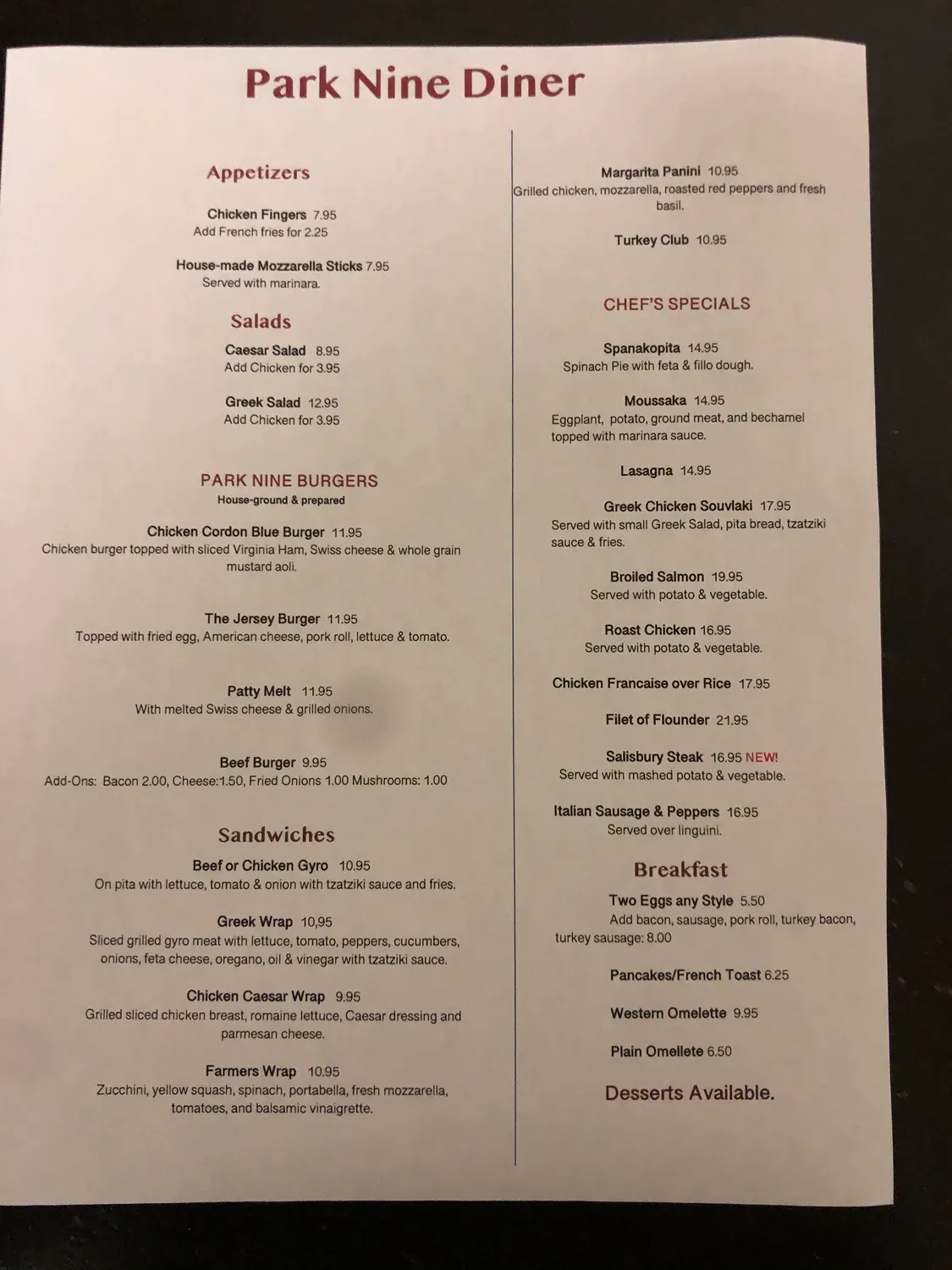 Menu 2