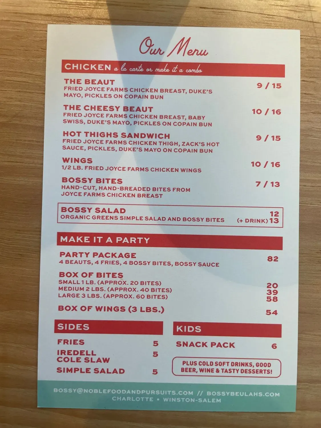 Menu 5