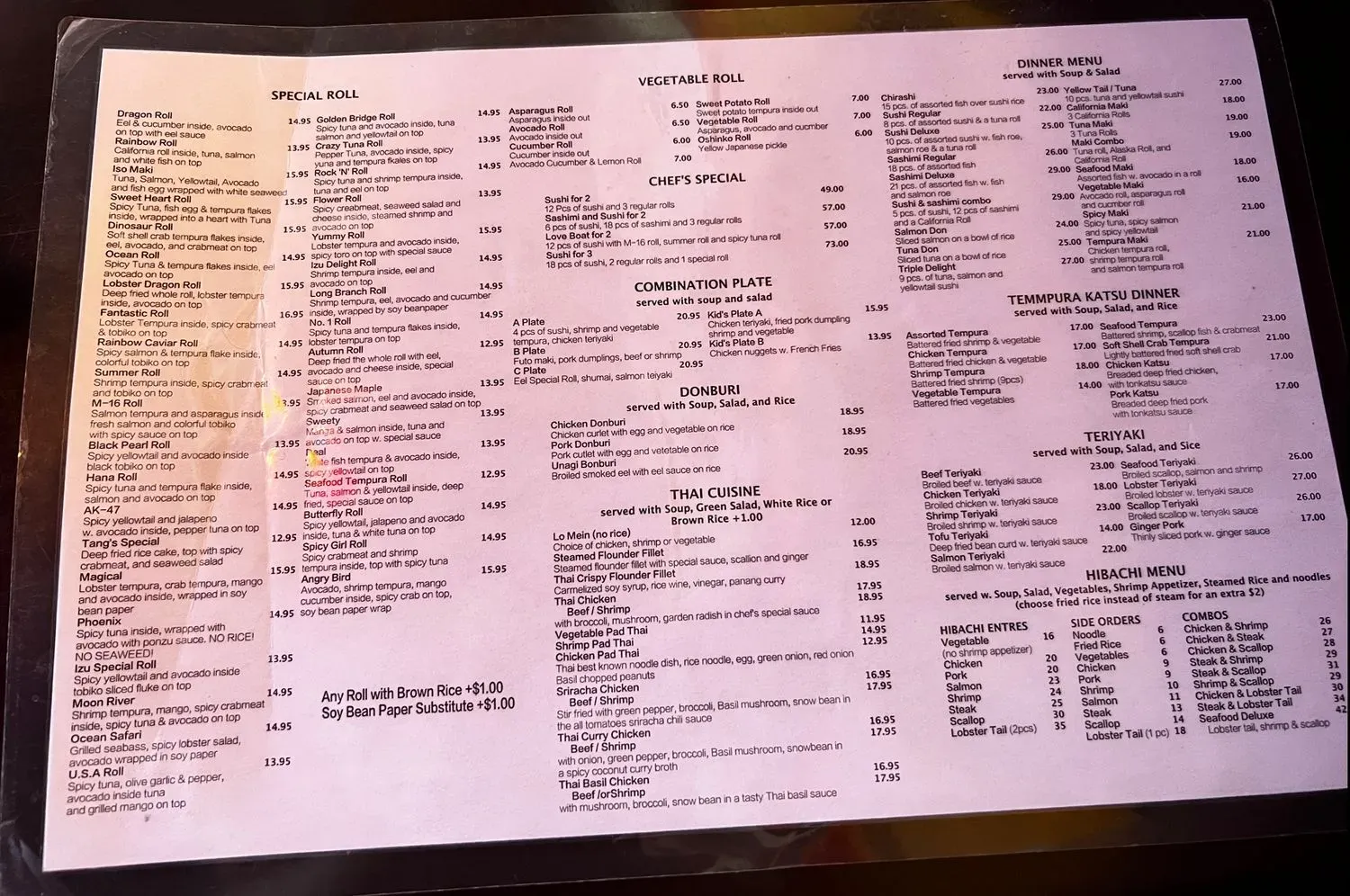 Menu 1