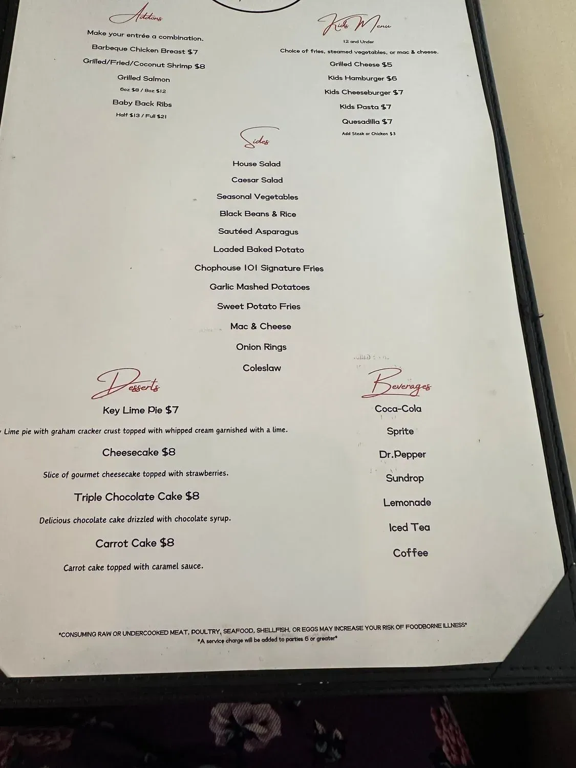 Menu 1