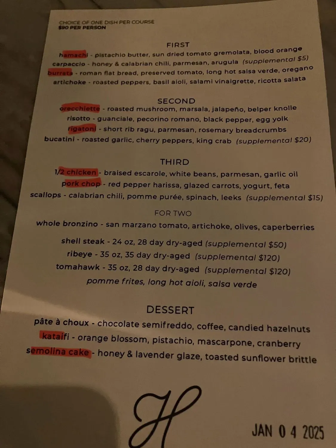 Menu 1