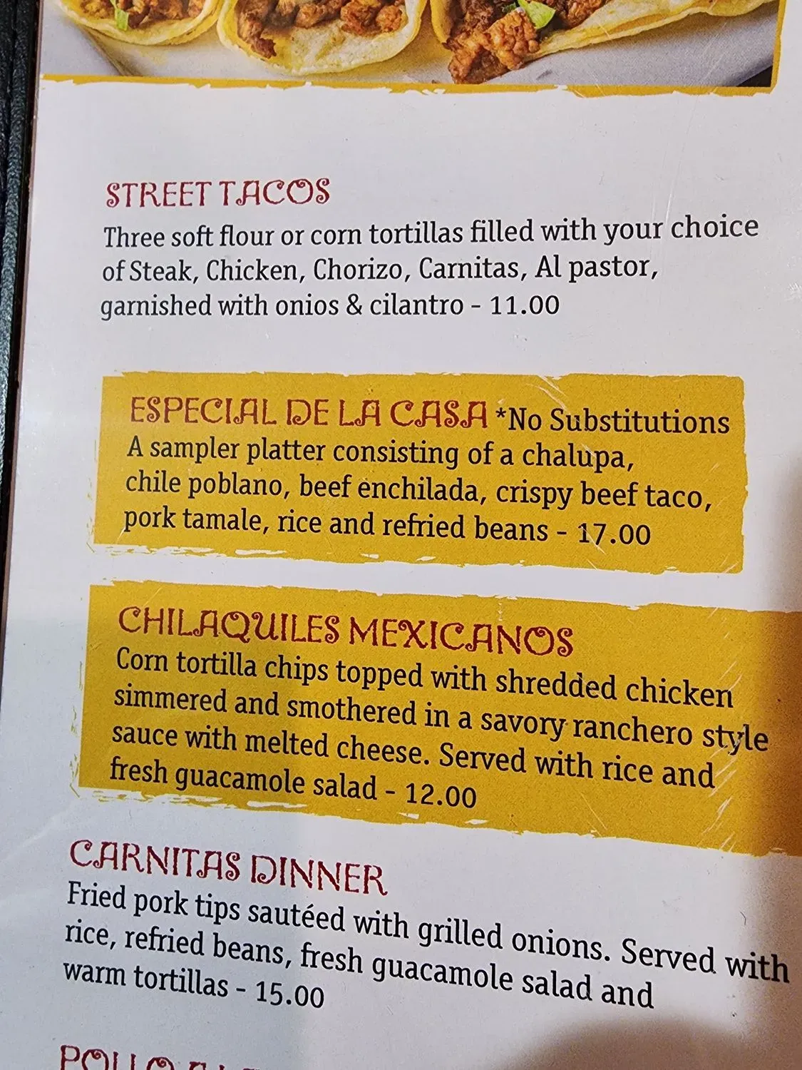 Menu 1